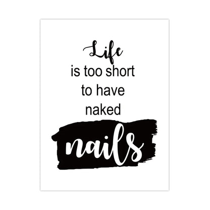 Nail Salon Wall Decoration Beauty Salon Wall Art Canvas Painting Nail Polish Quote Posters and Prints Nail Tech Artist Gift