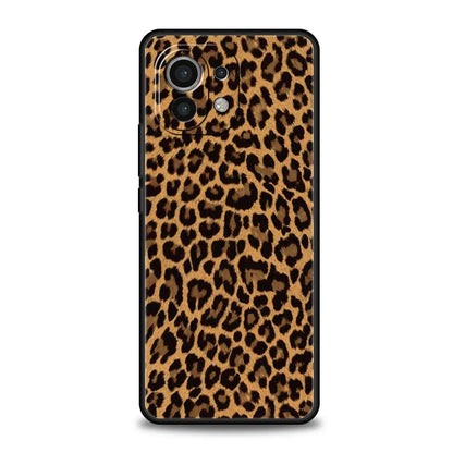 Phone Case For Xiaomi Mi 14 13 12 11 Lite 13T 12T 11x 11T 10T Pro 9T Note 10 Lite Silicone Black Cover Leopard Cheetah print