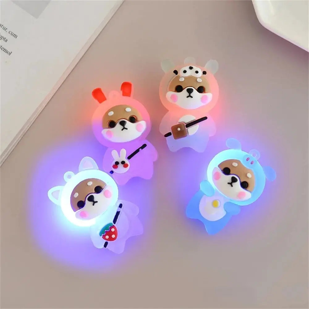 Cartoon Boy Girl Bear Pendant Bag Key Chain Shoulder Bag Doll Pendant Key Rings Keychain Flashing Light Keychain