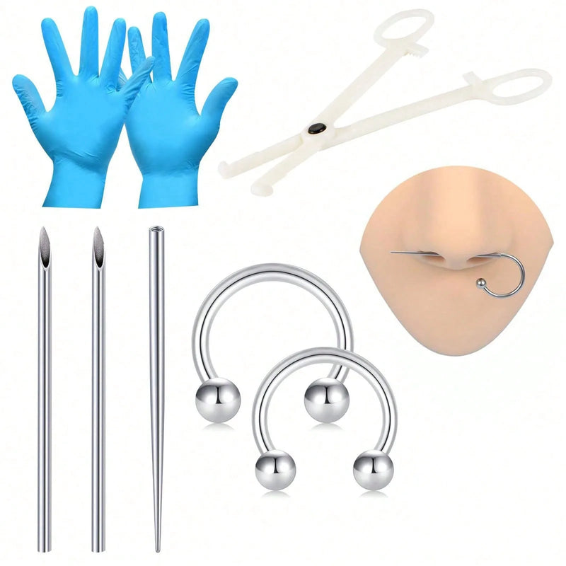 Piercing Kit For All Piercings, Piercing Taper For Belly Button Nose Septum Nipple Tongue Eyebrow Lip Piercing