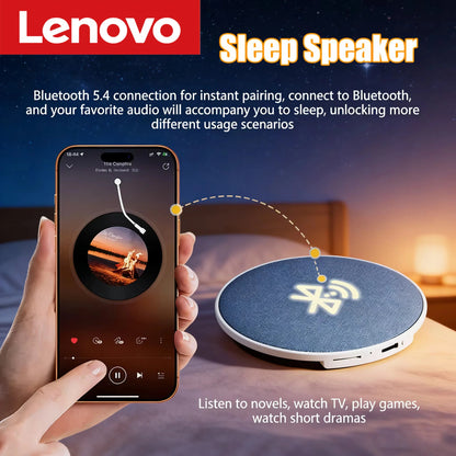 Lenovo Under Pillow Sleep Speaker Bluetooth5.4 Hi-Fi Dynamic Sound Wireless Music Player Home Sleep Sound Equipment For Bedside