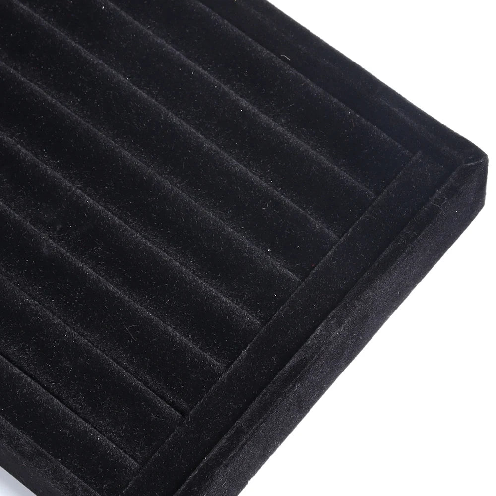 Velvet Jewelry Display Tray Exquisite Portable Jewelry Holder For Ring Earrings Necklace Classification Organizer Storage Case