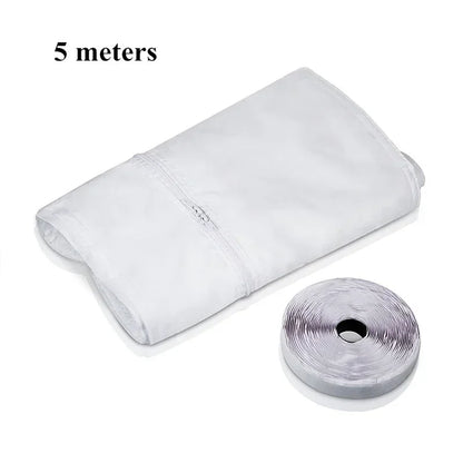 Air Lock Window Seal for Portable Air Conditioner, 3/4/5M Flexible Cloth Sealing Plate Window Seal with Zip and Adhesive Fast