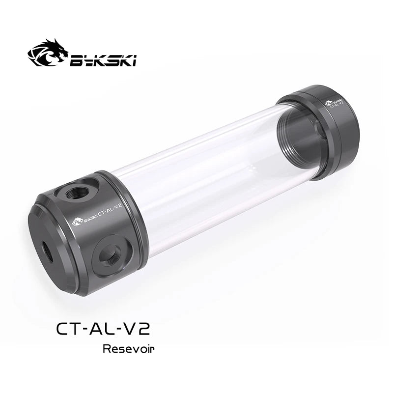 BYKSKI 150/260/200mm Length x 50MM Diameter Acrylic POM  Double Cylindrical Water-Cooled Tank Reservoir Cover CT-AL-V2/CT-POM-V2