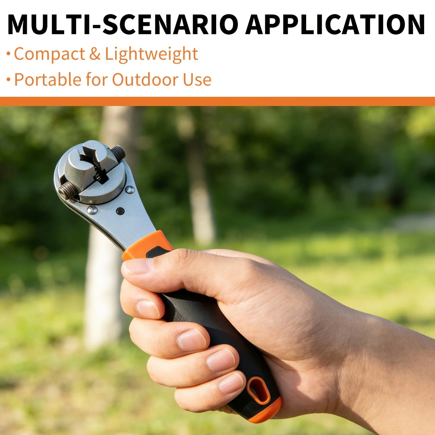 2.36-8.66 inch adjustable ratchet wrench, multi-function adjustable wrench, hand wrench tool