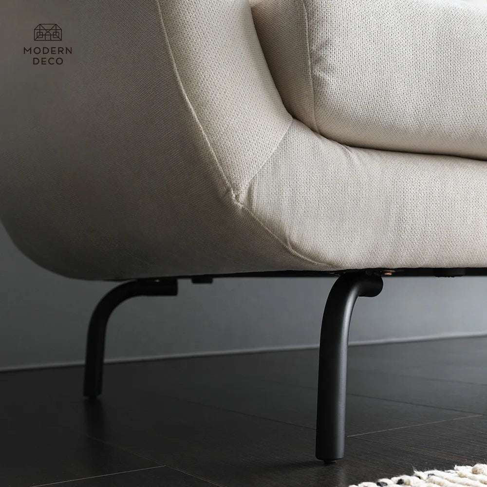 Furniture White Living Room 2 Seater Modern Nordic Scandinavian Upholstery Small Comfy High Quality