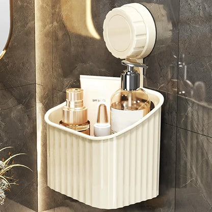 Bathroom Suction Cup Storage Rack Wall Mounted No Punching Storage Box Cosmetics Kitchen  Organizers Multifunctional Storage