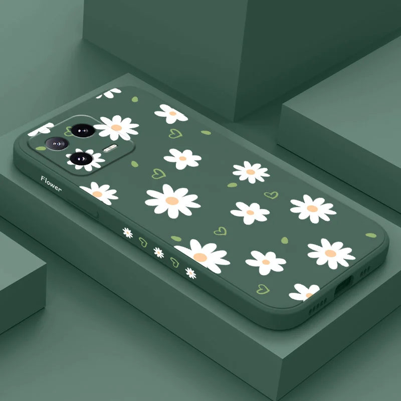 Tender Daisy Phone Case For Xiaomi Mi 15T 14 14T 13 13T 12 12X 12T 12S 11 11T 10 10T 9 9T Pro Lite Liquid Silicone Cover