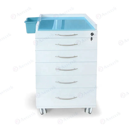 Professional Hospital Equipment Pedestal Cabinet Office Movable Storage Tool Cart 5 Drawers Clinic Mobile Dental Cabinet