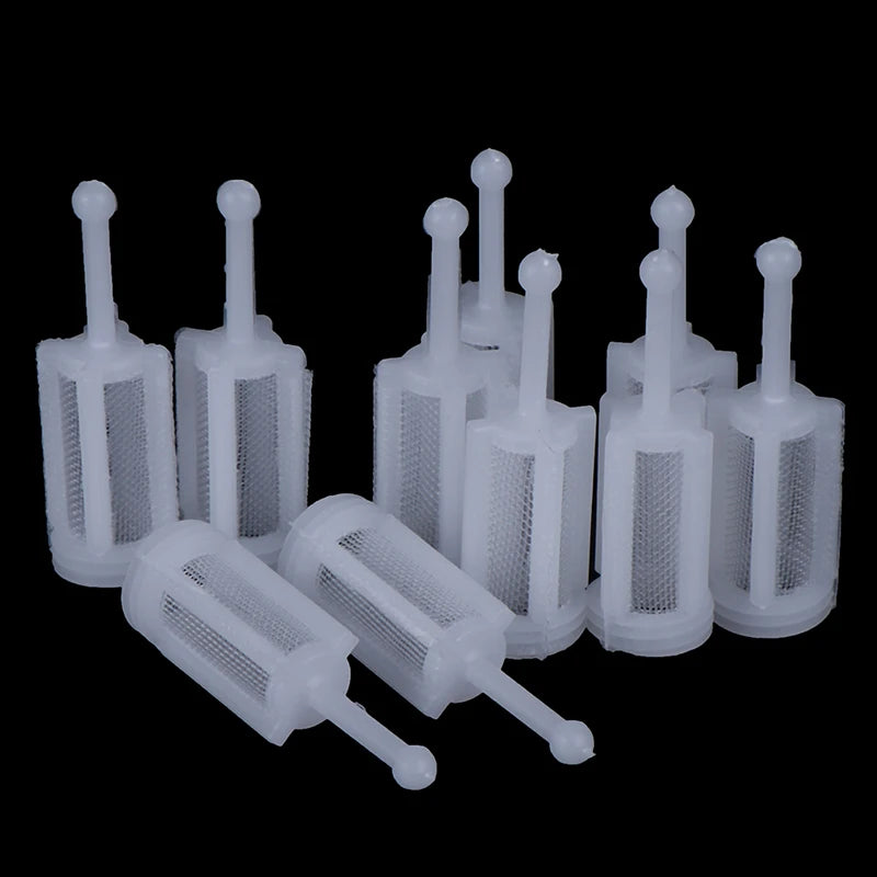 10Pcs White Plastic Spray Gun Filters Fine Mesh Disposable Gravity Feed Paint Strainer For More Spray Gun