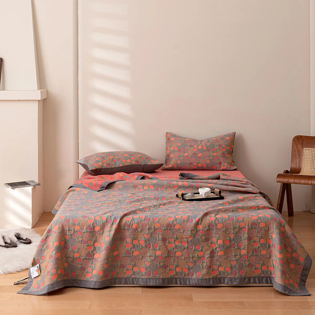 Decorative Bed Cover Blanket Ethnic Cotton Gauze Bedroom Bedspread On The Bed Double Quilts King Size Bed Comforters 220*240cm