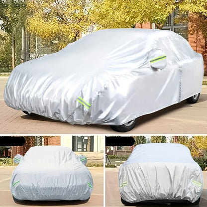 Car Cover Protect Outdoor Exterior Anti Sun Snow UV Winter Summer SUV Sedan Auto Sunshade Dustproof Waterproof Black Silver