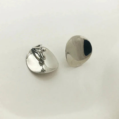 3.5 Cm Big Ball No Pierced Earclips Fashion Temperament Gold Plated Exaggerated Striped Round Clip Earrings for Women Party