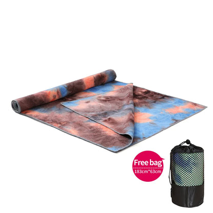 Printed Yoga Mat Non-slip Fitness Blanket Sweat Absorbent Foldable Portable Pilates Exercise Sports Travel Towel 183*63 CM