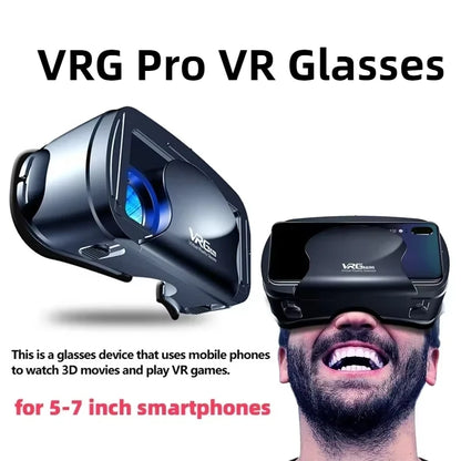VRG Pro VR Glasses Virtual Reality Headset Devices Viar 3D Goggles AR Glasses Smart Lenses For  5-7'Smartphone Cell Phone