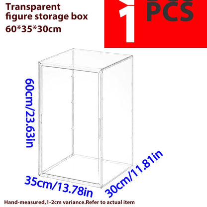 Multifunctional Foldable Storage Box Organizer for Figurines, Jewelry, Makeup, Blind Box, Bag Display – Super Big Acrylic Case