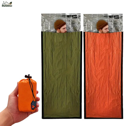 Emergency Sleeping Bag Survival Bag | Portable  Blanket Survival Gear Emergency Bivy Sack Bivvy Thermal Sleeping Bag Camping