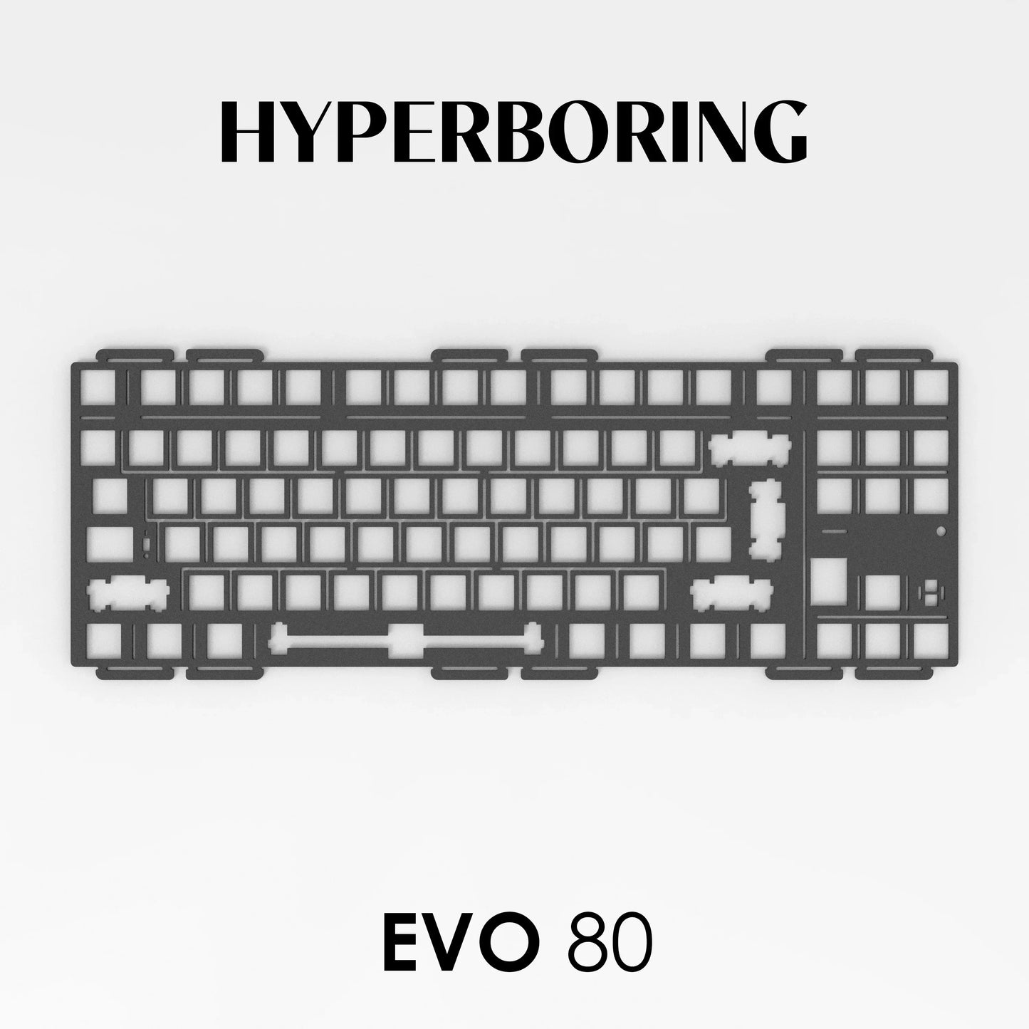 Evoworks EVO80 Customized Mechanical Keyboard Accessories PP PC FR4 Aluminum Copper Positioning Plate for Keyboard Gifts