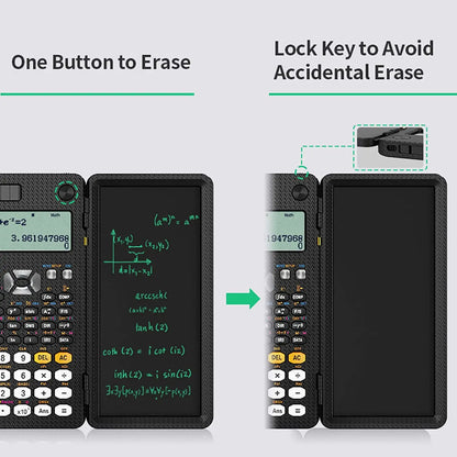 Scientific Calculator with LCD Notepad 417 Functions Professional Portable Foldable Calculator for Students Upgraded 991ES NEW