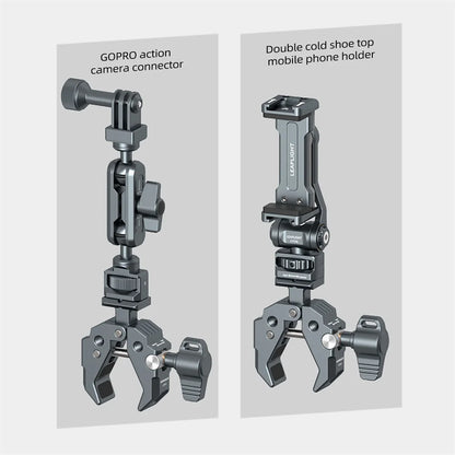 2024 Metal Multi-functional Crab Super Clamp with NATO Base Powerful Magic Arm Clamp for Camera Phone Monitor Umbrella LED Light