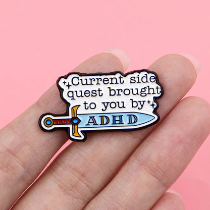 I'm NICER THAN MY FACE LOOKS Quote Enamel Pins ADHD Brooch Badge on Backpack Lapel Pin Costume Accessories Fashion Jewelry Gifts