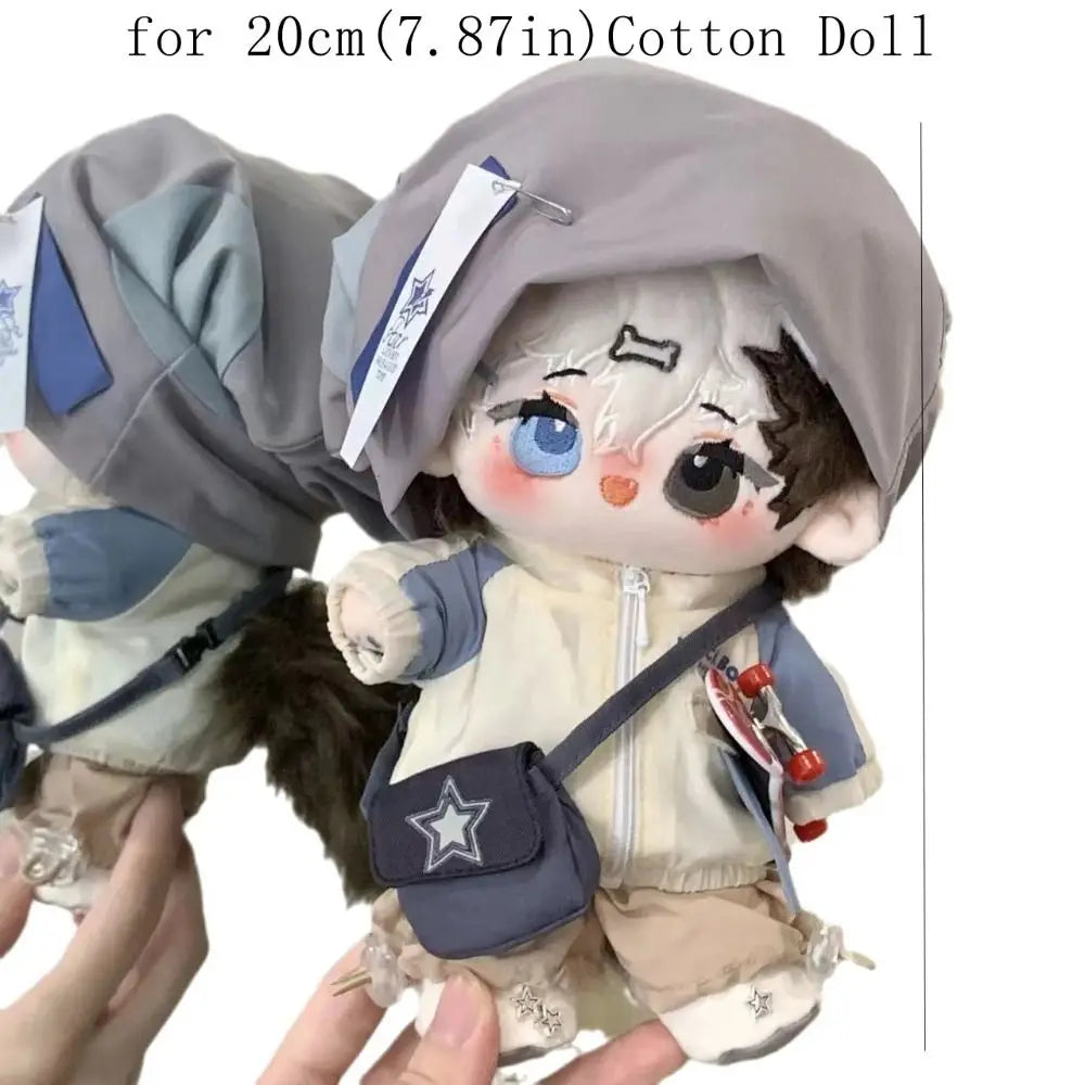 Hoodie 20cm Plush Toy Clothes Overalls Shoulder Strap Cotton Doll Clothes Sportswear Mini Plush Toy Clothes Doll Accessories