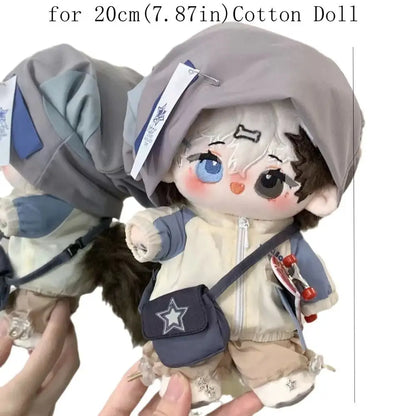 Hoodie 20cm Plush Toy Clothes Overalls Shoulder Strap Cotton Doll Clothes Sportswear Mini Plush Toy Clothes Doll Accessories