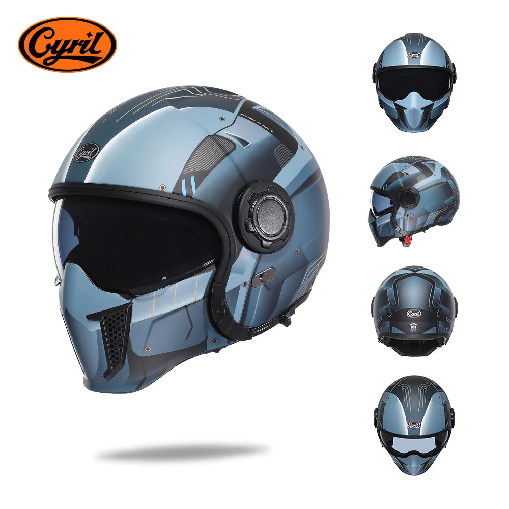 Helmets For Motorcycles Safety DOT ECE Certified 3/4 Open Face Helmets Motorcycle Modular Full Men Women Motorcycle Helmet Cyril