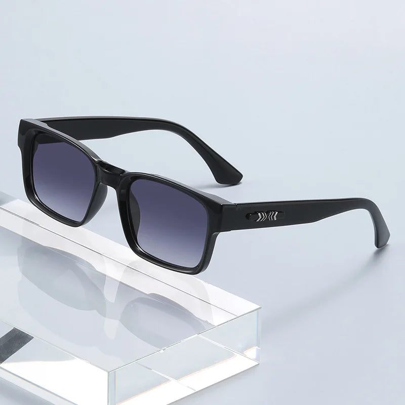 Retro Square Sunglasses. Simple And Minimalist Thick-frame Design. Uv Protection. Suitable For Both Men And Women. Style 9017.