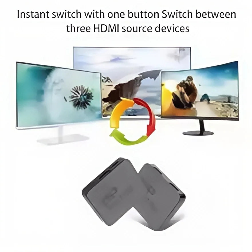 1x2 4K HDMI Splitter - 1 Input 2 Output Video Distributor for Dual Monitor, PC,Projector,Laptop,4K@60Hz HD Amplifier Switch Box