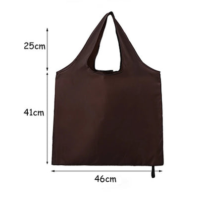Foldable Shopping Bag Reusable Travel Grocery Bag Eco-Friendly One Shoulder Handbag For Travel Cartoon Cactus Printing Tote Bag