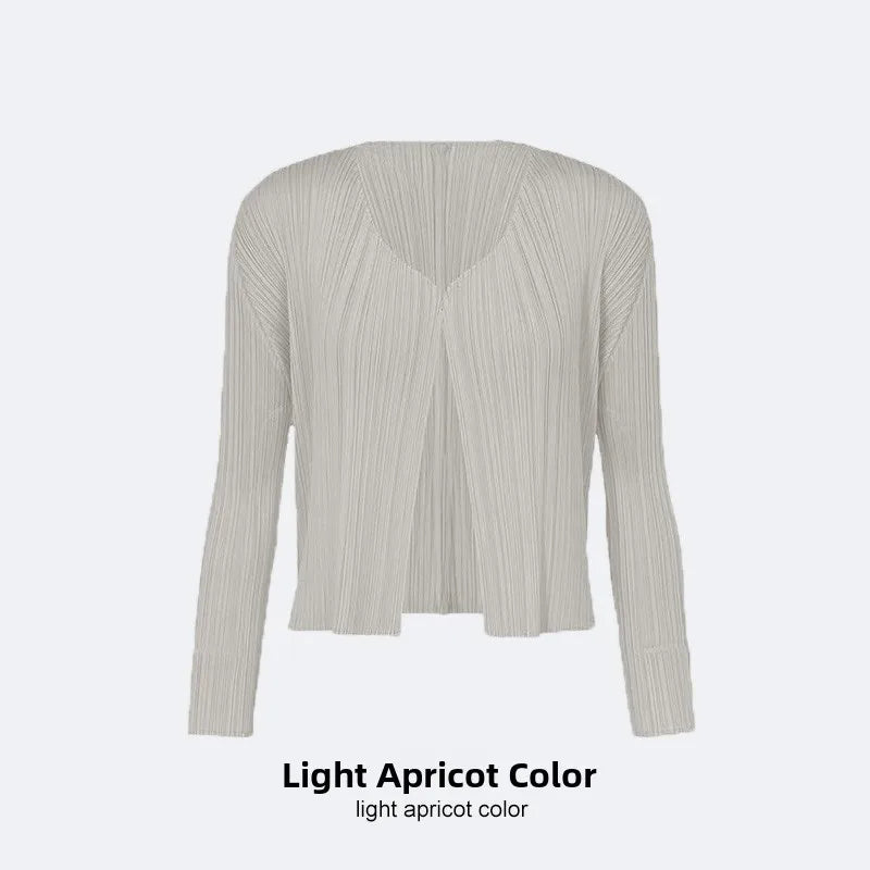Slimming Woven ort Coat Jaet Women's Faion Spring Autumn Thin Design Sense Folded Cardigan Outerwear Sli Outer Layer