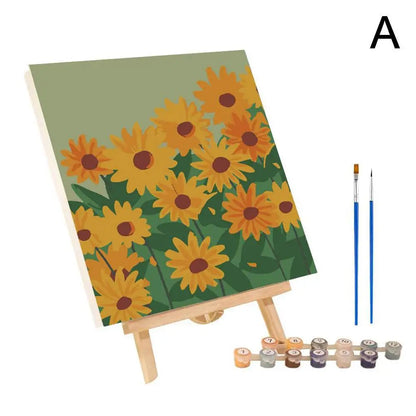 Frame Painting By Numbers Kit Abstract Sunset Landscape Modern Drawing Coloring DIY Painting By Numbers Acrylic Paint Home Decor