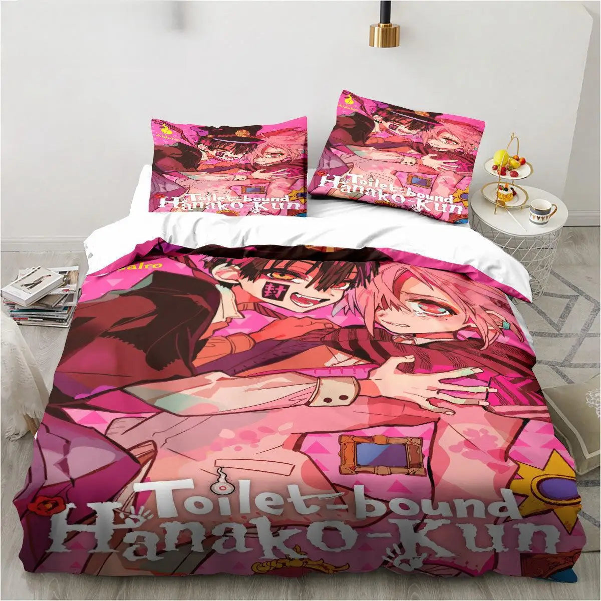 Anime Toilet-Bound Hanako-kun 3D Printed 2/3pcs Bedding Set Duvet Covers Pillowcases Comforter Bedding Set Bedclothes Bed Linen