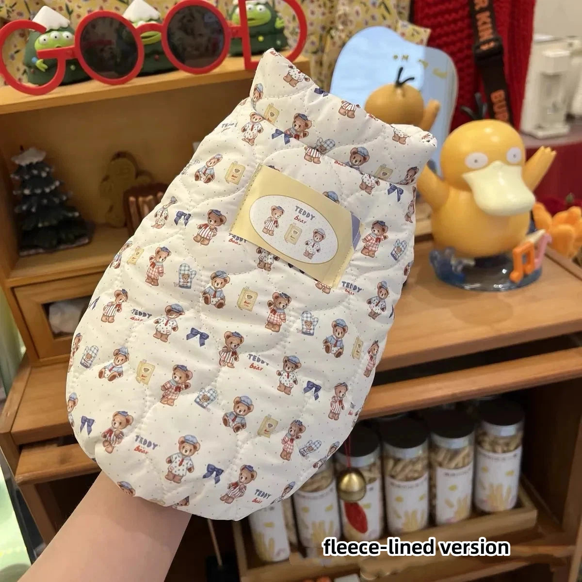 Cute Winter Pet Clothes Teddy Bear High Neck For Small Dog Parkas Warm Pet Vest Jacket Pet Coat Bear Cat Vest Puppy Clothing