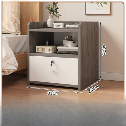 Room Household Home Modern Minimalist Bedside Table Nightstand Small Bedroom Storage Drawer Compact Bedside Cabinet Furniture