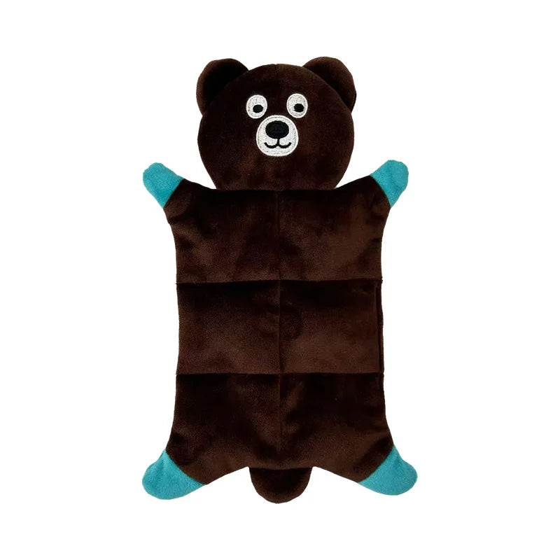 Dog Vocal Toys Cute Non-stuffed Soft Plush Toy Puppy Educational Teething Chew Toys Pet Supplies for Small Medium Dogs