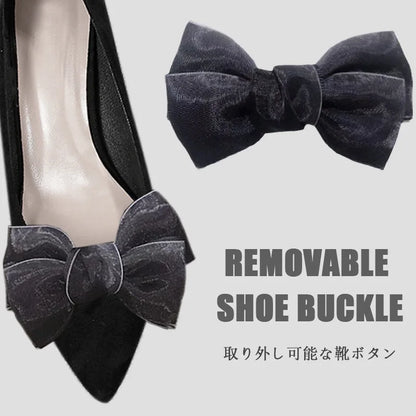 1 Pc Accessories High Heel Gauze Removable Charm Buckle Shiny Clips Shoe Decorations Clip Bow Ribbon