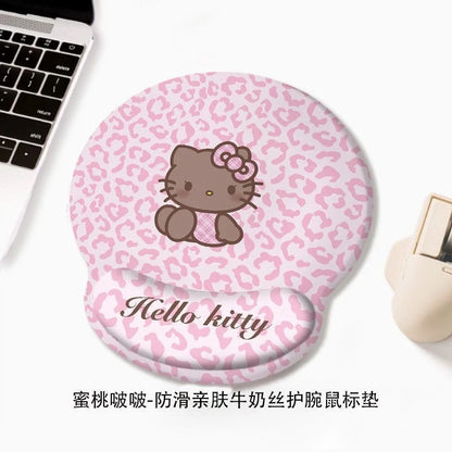 Cartoon mouse pad for girls, with a wrist rest, memory foam hand support, and a thickened wrist rest; suitable for office and ga