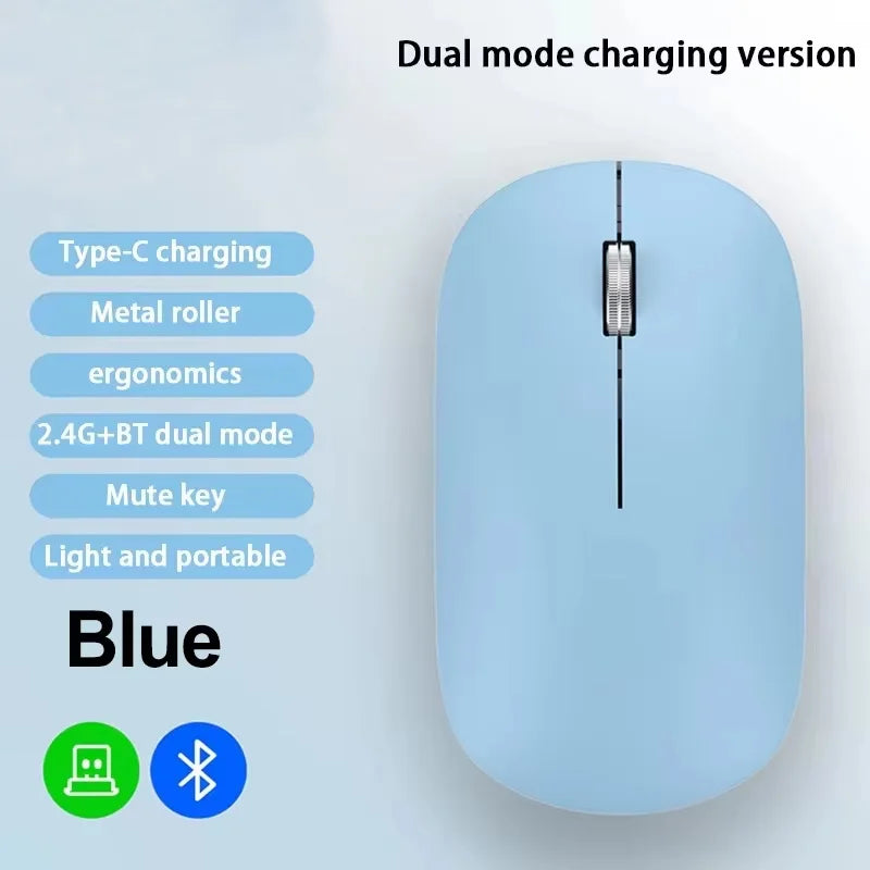 Lenovo Wireless Bluetooth Mouse 2.4G Dual Mode Type-C Charging Silent Ergonomic Portable Laptop Office Gaming Universal Mouse