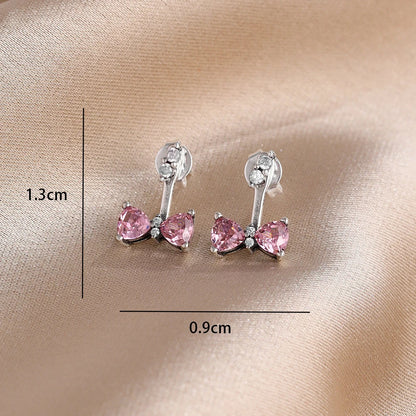 White series New Women's earrings Blue Square Sparkle Halo Stud For Women Tiki Jewelry Party Hoops Gift Things From 1