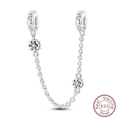 Original 925 Sterling Silver Charms Beads Winter Snowflake Snowman Igloo Penguin Pendant Fit Bracelet Women Jewelry Gift