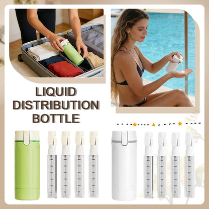 4-in-1 Travel Toiletries Bottle - Refillable, Leak-proof, Portable Travel Split Bottle, Emulsion Dispenser Bottle, Practical