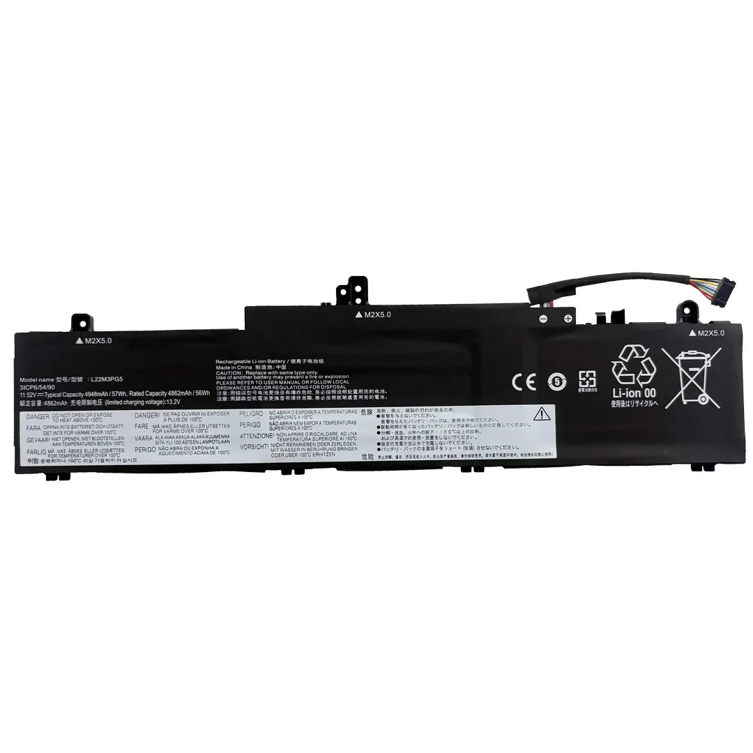 Full Capacity L22L3PG5 L22M3PG5 Laptop Battery For Lenovo ThinkPad E14 G5 E16 Gen 1 11.52V 4948mAh 57Wh L22B3PG5 L22C3PG5