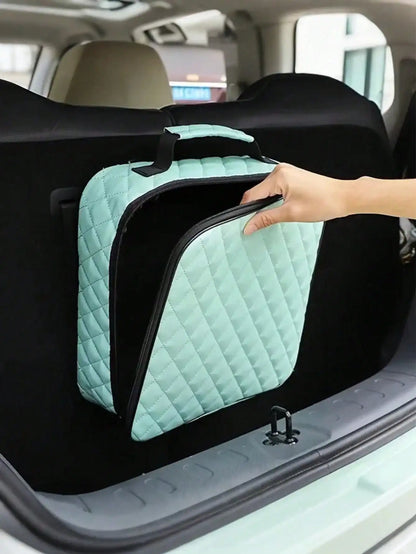 Large Car Trunk Organizer, Waterproof & Wear-resistant, For EV Chargers, Cables, Tools & Camping Gear, Car Interior Accessory