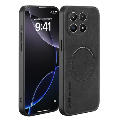 Phone Case For Xiaomi 17 ﻿Magnetic Retro Soft Leather Funda Coque