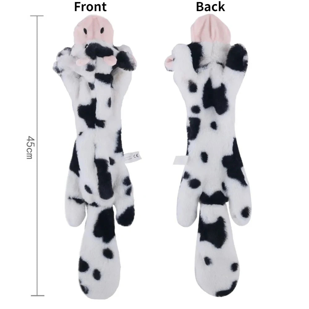 Funny Simulated Animal No Stuffing Dog Toy with Squeakers Durable Stuffingless Plush Squeaky Dog Chew Toy Crinkle Pet Squeak Toy