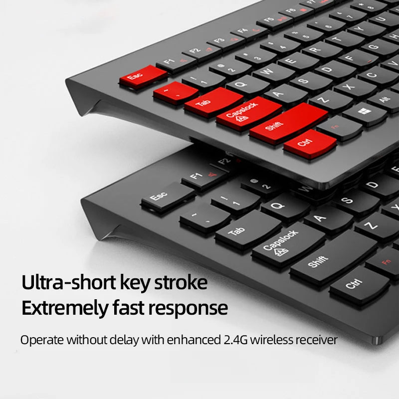 Lenovo Wired Keyboard with Red Trackpoint, USB Plug & Play, Scissor Switch Keys for Business Office Laptop Desktop