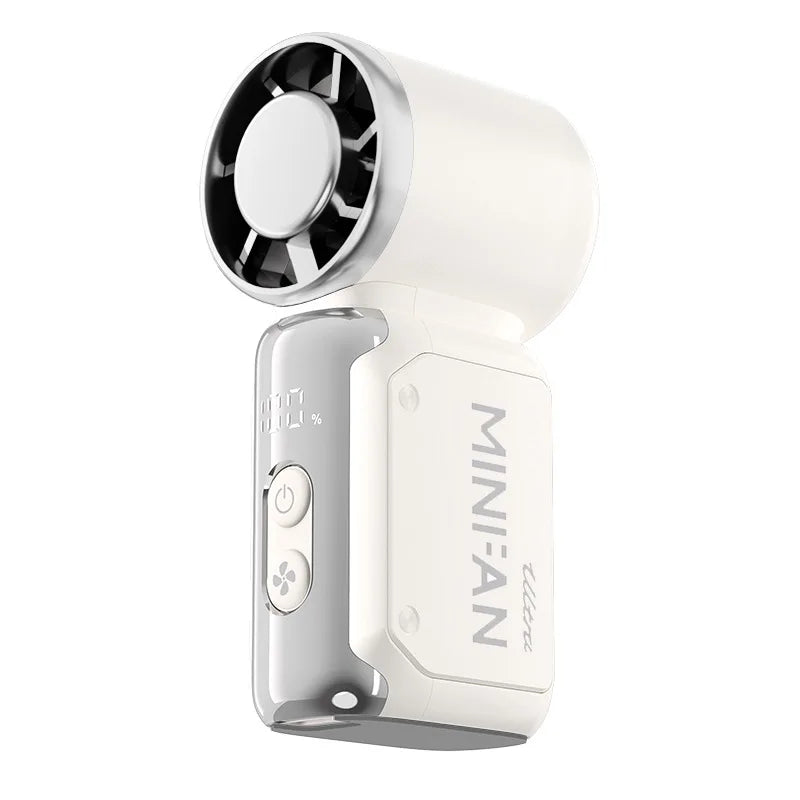 Portable Mini Handheld Fan 199-speed 3600mAh Rechargeable Mini Personal Hand Fan Battery Operated for Outdoor Travel Beach