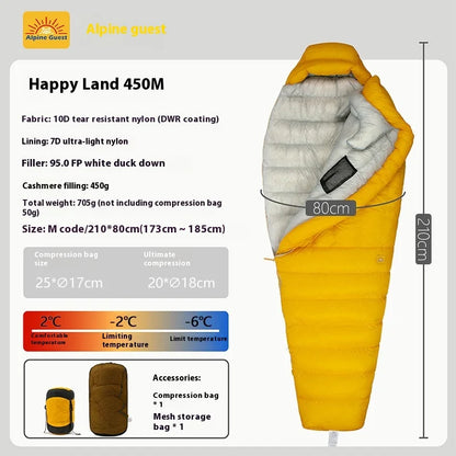 10D/7D Ultralight Down Sleeping Bag 800FP Dwon Outdoor Camping Hiking Sleeping Bags for Backpacking Adult Tourist